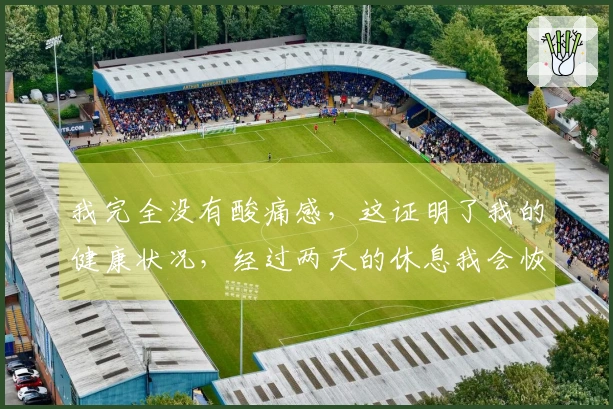 我完全没有酸痛感，这证明了我的健康状况，经过两天的休息我会恢复到最佳状态。